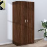 vidaXL barna tölgy színű szerelt fa ruhásszekrény 80 x 52 x 180 cm (815353)