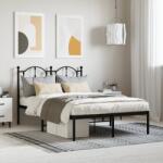 vidaXL fekete fém ágykeret fejtámlával 120 x 190 cm (353436)