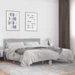 vidaXL szürke sonoma szerelt fa és fém ágykeret 180 x 200 cm (3280135)