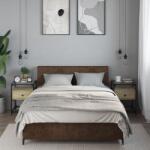 vidaXL 2 db sonoma tölgy színű szerelt fa éjjeliszekrény 40x40x55 cm (846077)