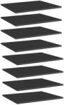 vidaXL 8 db magasfényű fekete szerelt fa könyvespolc 60 x 50 x 1, 5 cm (805279)
