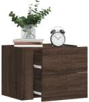 vidaXL 2 db barna tölgy színű fali éjjeliszekrény 45 x 30 x 35 cm (848338)