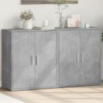 vidaXL 2 db betonszürke szerelt fa tálalószekrény 60 x 31 x 70 cm (3276542)