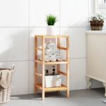 vidaXL tömör diófa fürdőszobapolc 35, 5 x 35, 5 x 79 cm (350363)