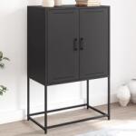 vidaXL fekete acél magasszekrény 68, 5 x 38, 5 x 107 cm (846506)