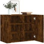 vidaXL füstös tölgy színű szerelt fa faliszekrény 75 x 35 x 60 cm (848427) - vidaxl