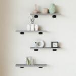 vidaXL 4 db szürke sonoma színű szerelt fa fali polc 40 x 10 x 1, 5 cm (838197) - vidaxl