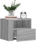 vidaXL 2 db szürke sonoma színű fali éjjeliszekrény 45 x 30 x 35 cm (848322)