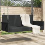 vidaXL fekete polyrattan hintapad 119 x 56 x 48 cm (365625)