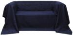 vidaXL Tengerészkék mikro-velúr kanapéhuzat védő 270 x 350 cm (130900) - vidaxl