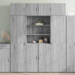 vidaXL szürke sonoma szerelt fa magasszekrény 80 x 42, 5 x 185 cm (3281383)