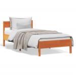 vidaXL viaszbarna tömör fenyőfa ágy matrac nélkül 90 x 190 cm (842781)