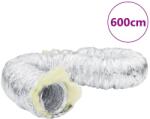vidaXL szigetelt alumínium szellőzőcső 6 m Ø12, 5 cm (4008071)