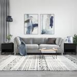 vidaXL 2 db fekete szerelt fa dohányzóasztal 50 x 46 x 50 cm (830927)