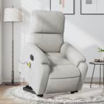 vidaXL világosszürke mikroszálas szövet elektromos álló masszázsfotel (3204951) - vidaxl