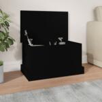vidaXL fekete szerelt fa tárolóláda 50 x 30 x 28 cm (816497)