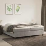 vidaXL világosszürke bársony ágykeret matrac nélkül 200 x 200 cm (3121138)