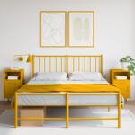 vidaXL 2 db mustársárga acél éjjeliszekrény 36 x 39 x 68 cm (843073)
