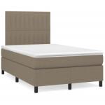 vidaXL tópszínű szövet rugós ágy matraccal 120 x 190 cm (3269899)