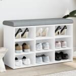 vidaXL fehér szerelt fa cipőtároló pad 82 x 32 x 50 cm (835103)