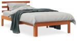 vidaXL viaszbarna tömör fenyőfa ágy matrac nélkül 90 x 200 cm (844271)