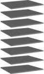 vidaXL 8 db magasfényű szürke szerelt fa könyvespolc 60 x 50 x 1, 5 cm (805281)