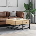 vidaXL sonoma tölgy színű szerelt fa dohányzóasztal 80x80x40 cm (835355)