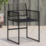 vidaXL 4 db fekete polyrattan kerti szék (4008578)