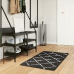 vidaXL PAMPLONA fekete és krém bolyhos modern szőnyeg 60 x 110 cm (375404)