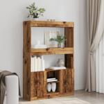 vidaXL antik fa színű szerelt fa magasszekrény 92 x 33 x 140 cm (3309616) - vidaxl
