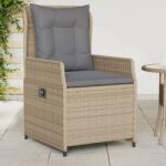vidaXL 2 db bézs polyrattan dönthető kerti szék (368655) - vidaxl
