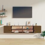 vidaXL 2 db mézbarna tömör fenyőfa faliszekrény 80 x 30 x 30 cm (818392)