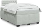 vidaXL világosszürke bársony rugós ágy matraccal 120 x 200 cm (3286288)