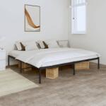 vidaXL fekete fém ágykeret 193 x 203 cm (350852)