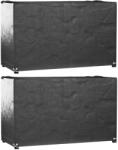 vidaXL 2 db téglalap alakú kerti bútorhuzat 8 fűzőlyukkal 125x55x75 cm (3155341) - vidaxl