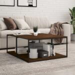 vidaXL 4 db barna tölgy színű szerelt fa fali polc 80 x 50 x 1, 5 cm (838283)