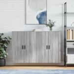 vidaXL 2 db szürke sonoma színű fali szekrény 69, 5 x 34 x 90 cm (3195641)