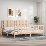 vidaXL tömör fa ágykeret fejtámlával 180 x 200 cm (3192246) - vidaxl