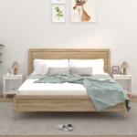 vidaXL 2 db magasfényű fehér éjjeliszekrény 40x35x50 cm (821863)