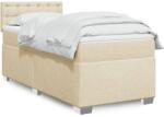 vidaXL krémszínű szövet rugós ágy matraccal 80 x 200 cm (3285734)
