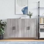 vidaXL 2 db szürke sonoma színű fali szekrény 69, 5 x 34 x 90 cm (3195649) - vidaxl