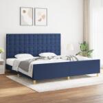 vidaXL kék szövet ágykeret matrac nélkül 200 x 200 cm (3125411)