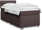 vidaXL sötétbarna szövet rugós ágy matraccal 90 x 190 cm (3288053)