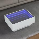 vidaXL fehér szerelt fa dohányzóasztal 70 x 50 x 30 cm (847511)
