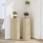 vidaXL 2 db sonoma tölgy szerelt fa növénytartó állvány 25 x 25 x 80cm (852944)