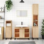 vidaXL sonoma tölgy színű szerelt fa mosdószekrény 80 x 33 x 60 cm (831639)