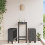 vidaXL 2 db szürke tömör fenyőfa bárszék 40x36x75 cm (825347)