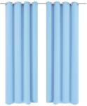 vidaXL 2 db türkiz sötétítőfüggöny fém függönykarikákkal 135 x 175 cm (132207)