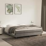 vidaXL világosszürke bársony ágykeret matrac nélkül 180 x 200 cm (3120784)