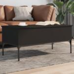 vidaXL fekete szerelt fa és fém dohányzóasztal 100 x 50 x 45 cm (845411)